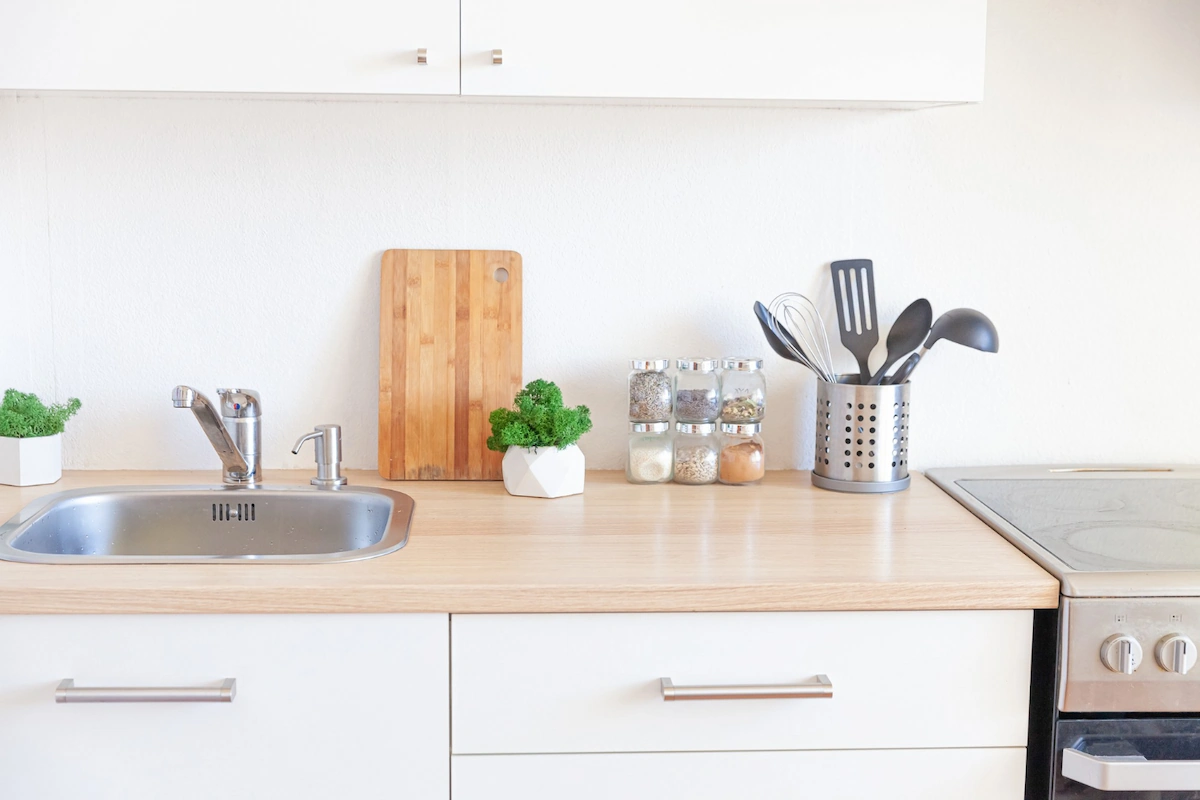 Rustic Concrete Kitchen Countertop